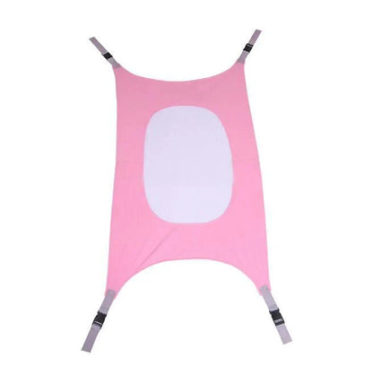 Portable baby crib hammock made of soft crushed velour in various colors to help reduce SIDS and flat head syndrome
