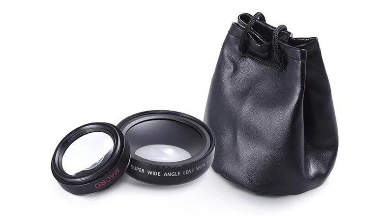 Premium mobile phone wide-angle and macro lens kit with aluminium alloy and optical glass construction