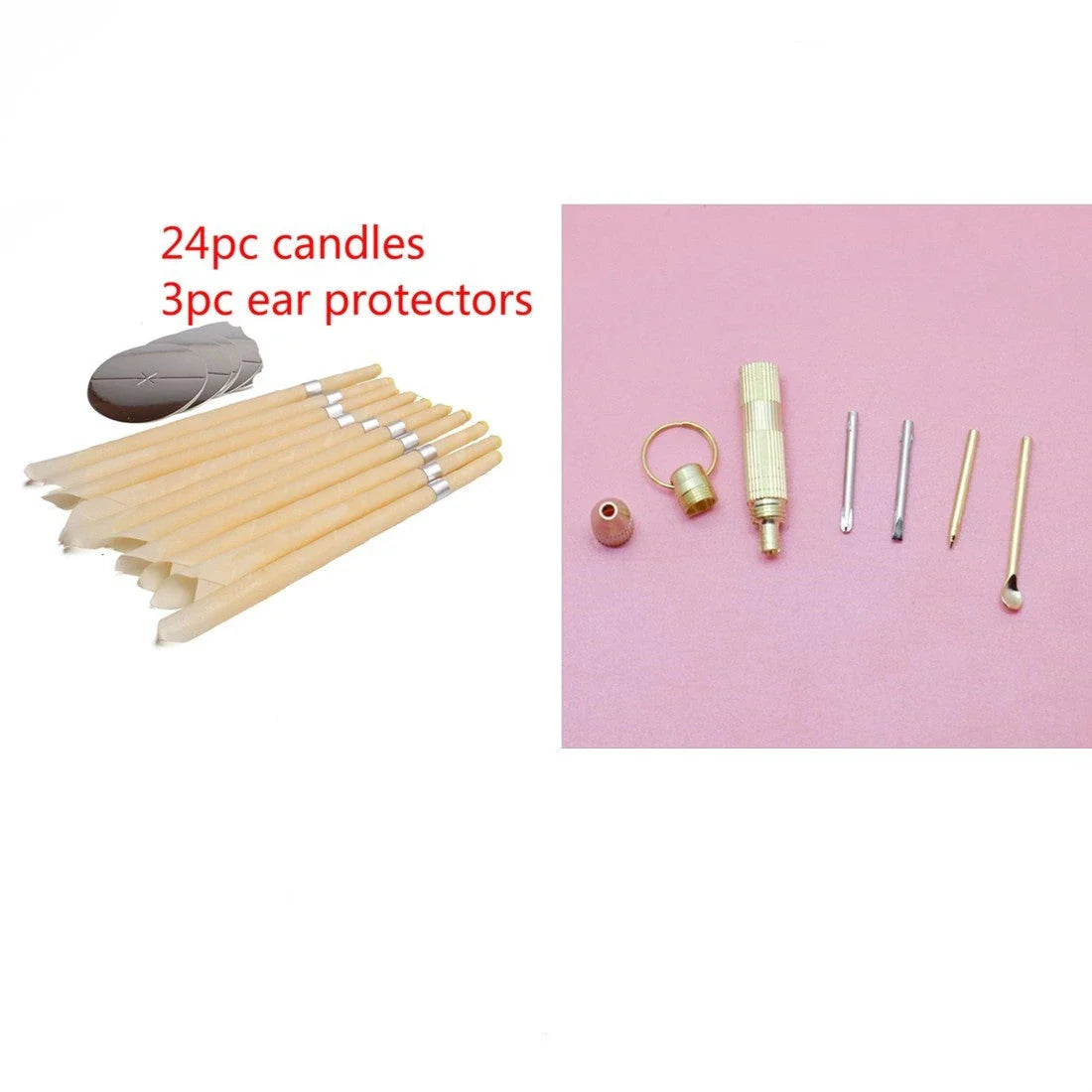 Premium beeswax ear candles for natural earwax removal, sinus relief, and relaxation