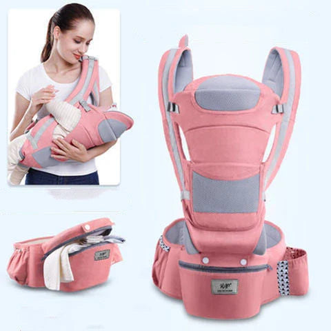 Premium ergonomic baby carrier with versatile 3-in-1 design, suitable for infants and toddlers up to 4 years old