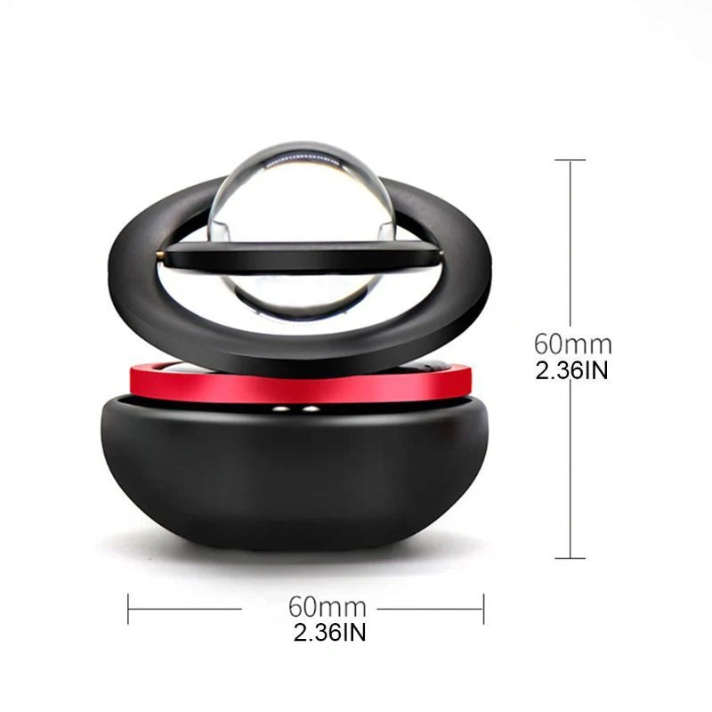 Solar Interstellar Double-ring Rotating Car Aromatherapy Diffuser in various colours