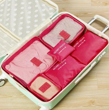 Premium waterproof nylon travel organizer set with mesh panels for easy visibility and organization