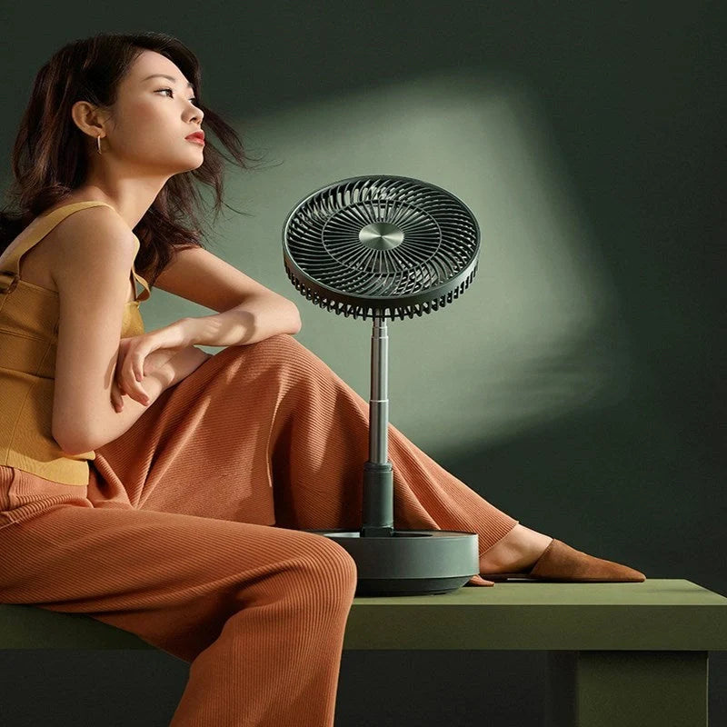 Storage Floor Electric Fan with remote control and humidification feature