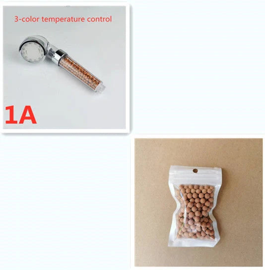 Color Changing LED Shower Head with temperature display and high-pressure flow