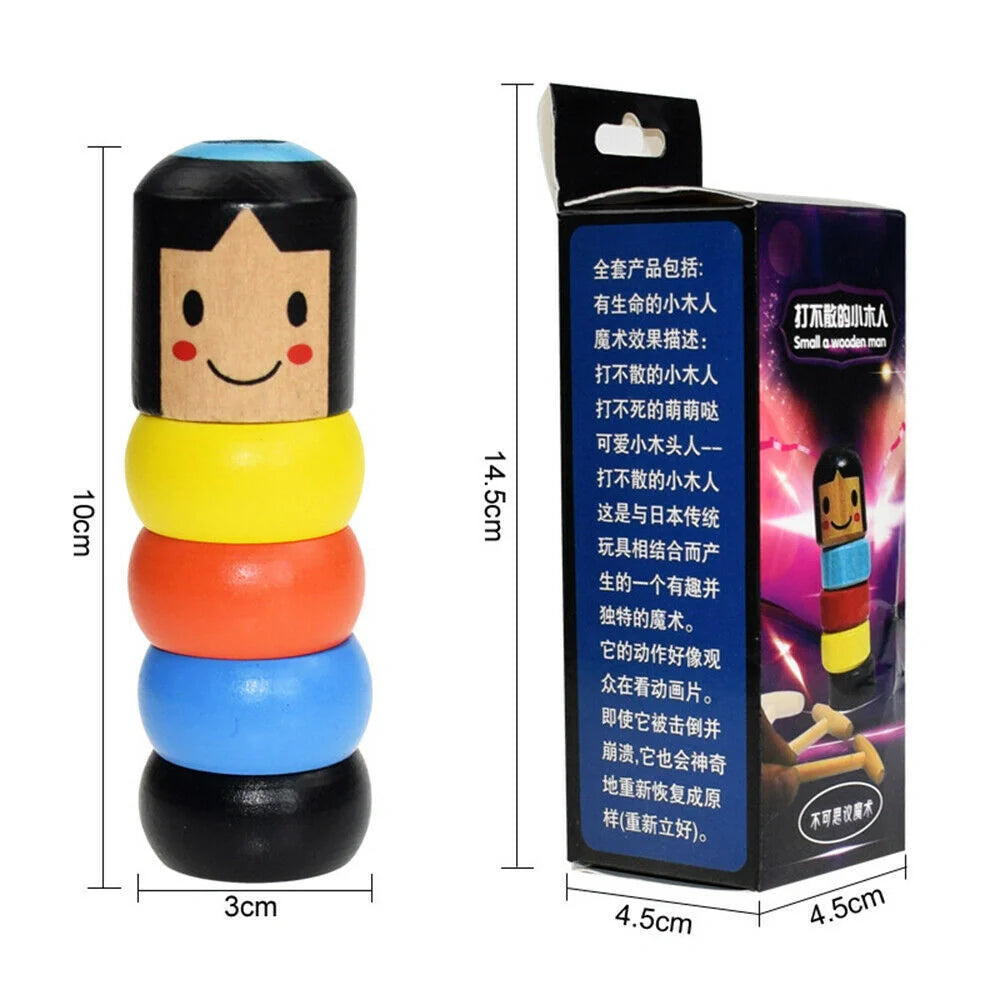 Immortal Daruma Unbreakable Wooden Man Magic Toy for magicians and entertainers