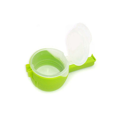 Premium food preservation clip with airtight seal and wide pouring spout to keep snacks fresh