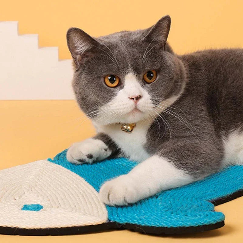 Premium sisal and felt cat scratching mat with cactus-inspired design for durable, stylish furniture protection