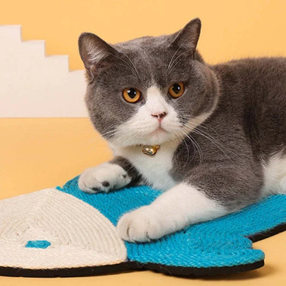 Premium sisal and felt cat scratching mat with cactus-inspired design for durable, stylish furniture protection