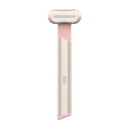 Rejuvenating eye massager with microcurrent, red light therapy, and vibration for youthful, radiant skin