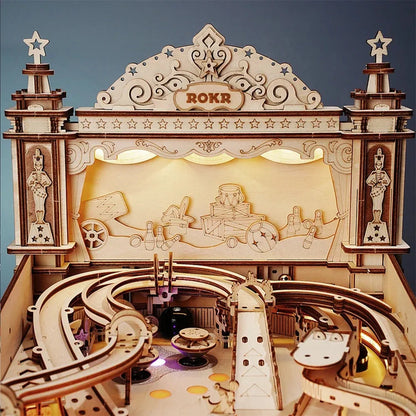 Robotime ROKR DIY Pinball Machine 3D Wooden Puzzle with colourful LED effects