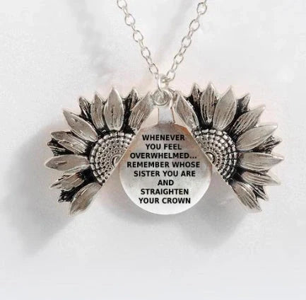 Elegant Sunflower Double-layer Lettering Necklace in various colours