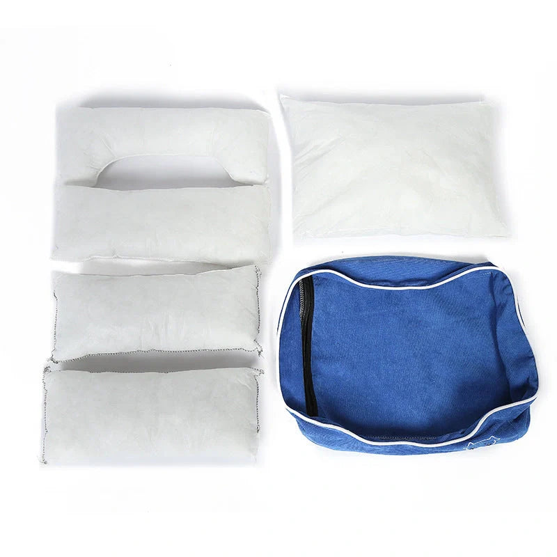 Durable corduroy bite-resistant pet kennel in various sizes and colours
