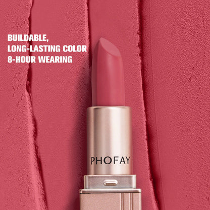 PHOFAY Matte Lipstick in various vibrant colours, long-lasting and waterproof