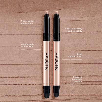 PHOFAY Eyeshadow Stick with built-in smudger in various colors