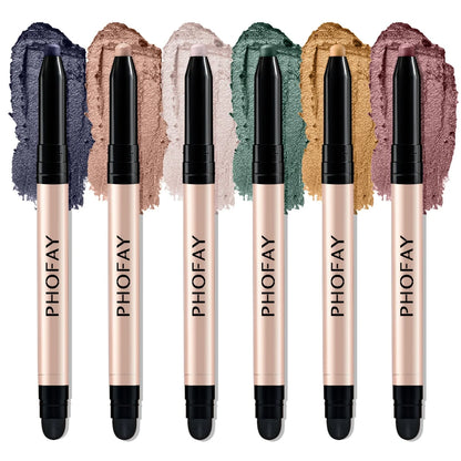 PHOFAY Eyeshadow Stick with built-in smudger in various colors