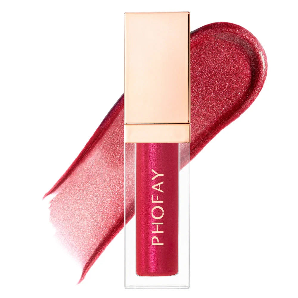 PHOFAY Ultra-Glossy Lip Gloss with high-shine finish in various colors