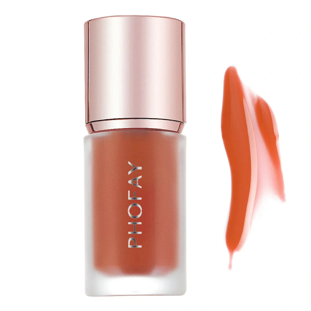 PHOFAY Mousse Liquid Blush with sponge applicator for seamless application