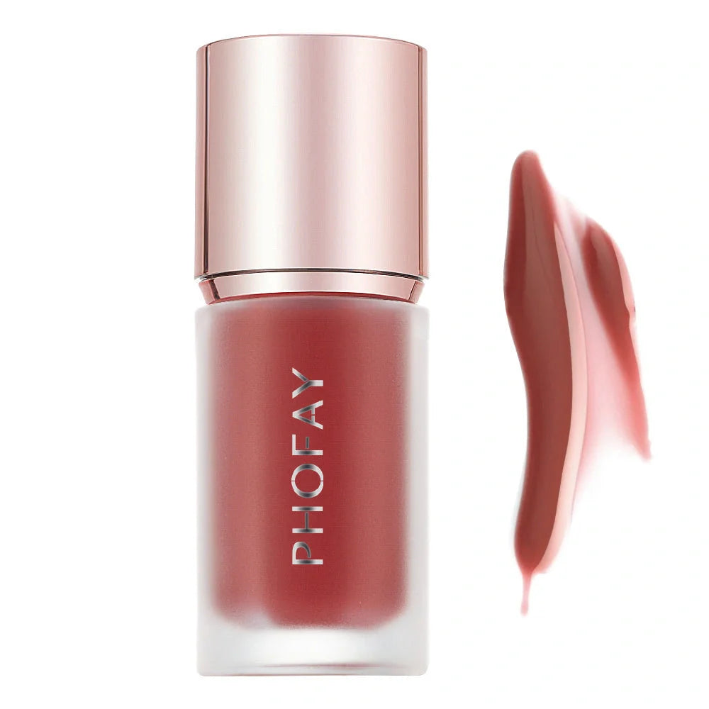 PHOFAY Mousse Liquid Blush with sponge applicator for seamless application