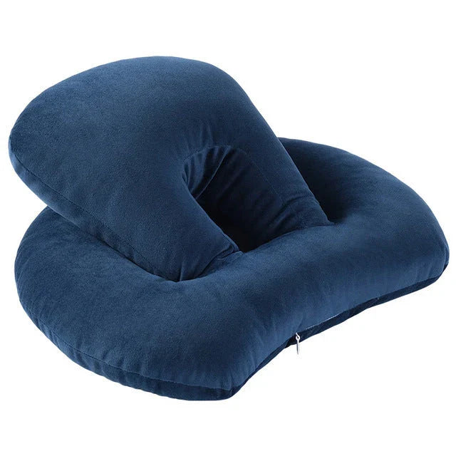 Plush U-Shaped Neck Pillow with Adjustable Support for Neck and Shoulder Comfort