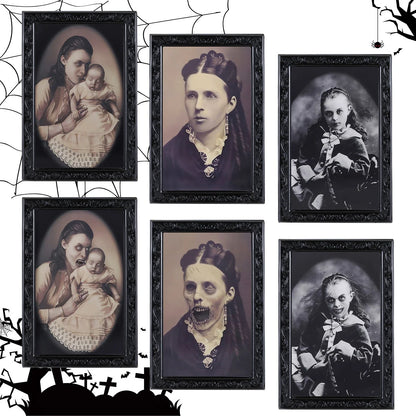 Haunting 3D Changing Face Portrait - Spooky Halloween Decoration with Ghostly Figure