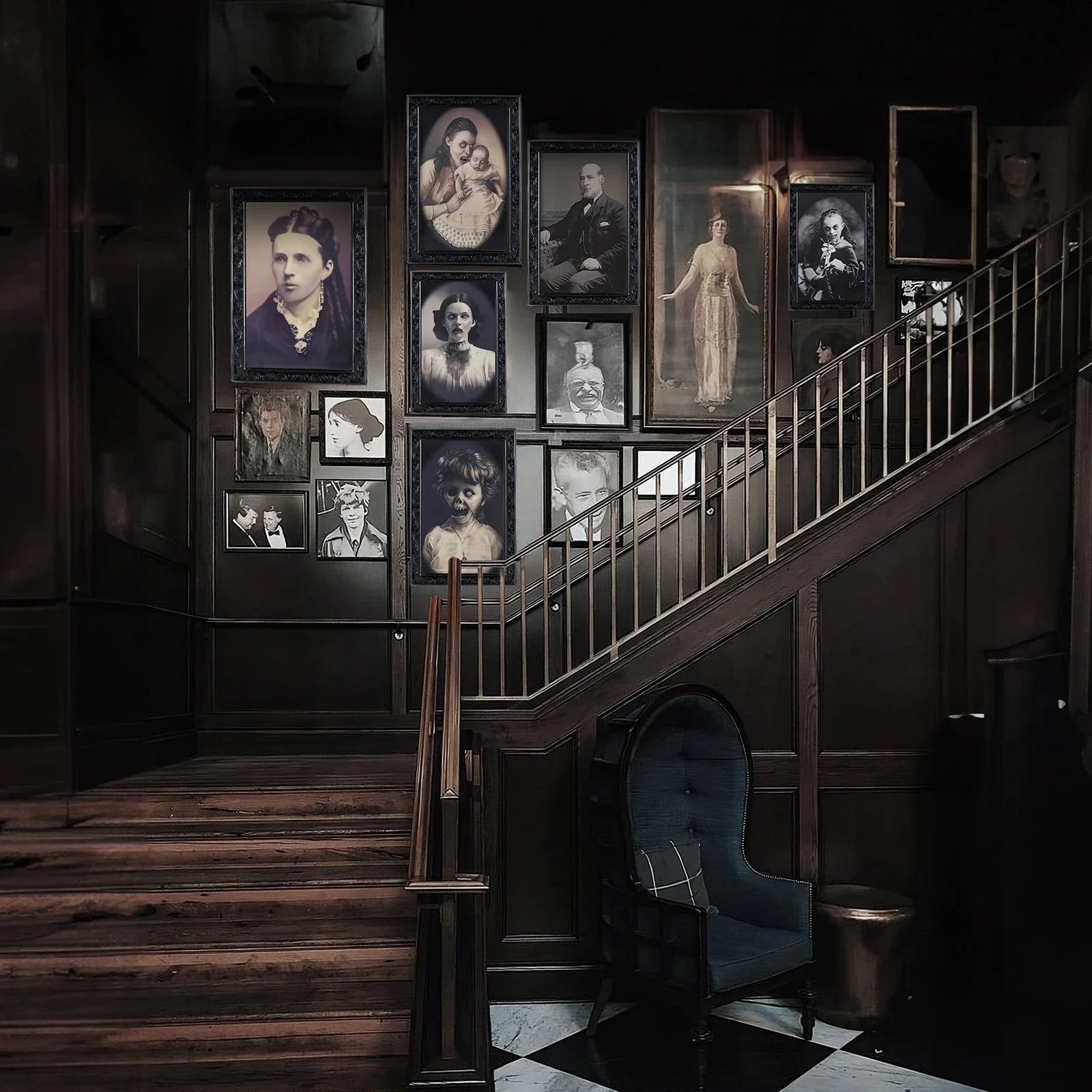 Haunting 3D Changing Face Portrait - Spooky Halloween Decoration with Ghostly Figure