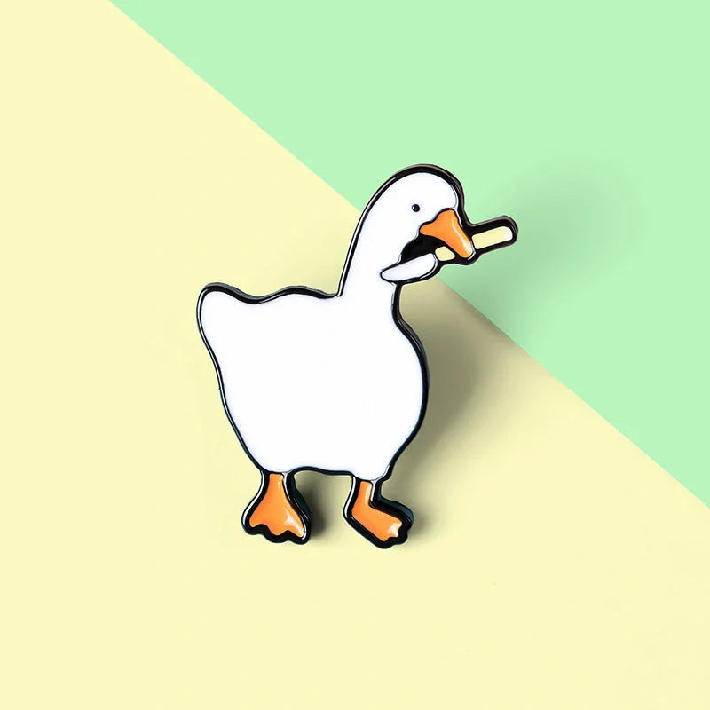 Big Goose Brooch inspired by Untitled Goose Game, perfect for fans and fashion enthusiasts
