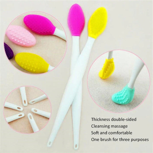 Double-sided silicone blackhead brush for effective skincare