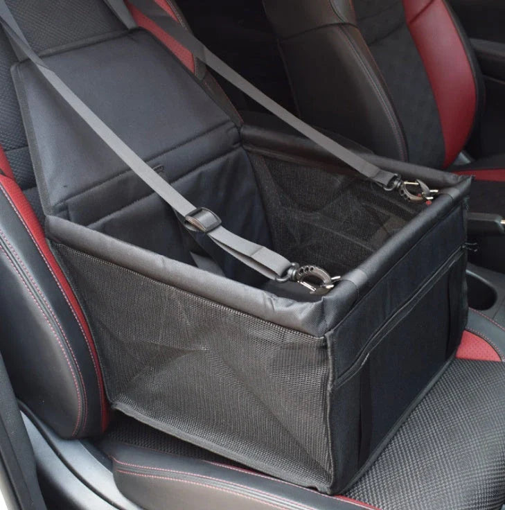 Robust pet car seat cover with double-layer protection, made of high-quality polyester and Oxford cloth for durability and comfort