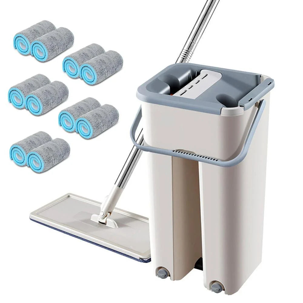 Versatile wooden floor cleaning mop with 360-degree swivel head, scratch-resistant microfiber, and vertical ventilation for effortless cleaning