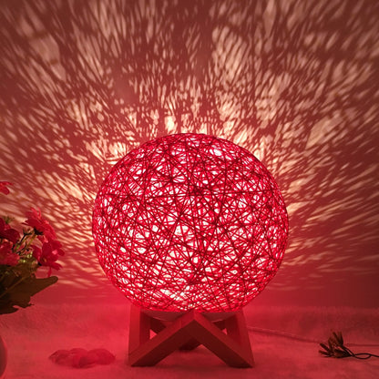 Creative Linen Table Lamp with LED Intelligent USB7 Colour RGB16 Remote Control