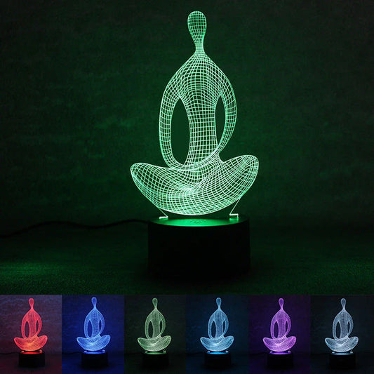 Magical 3D acrylic colour-changing night light with mesmerising 3D display and custom lighting modes