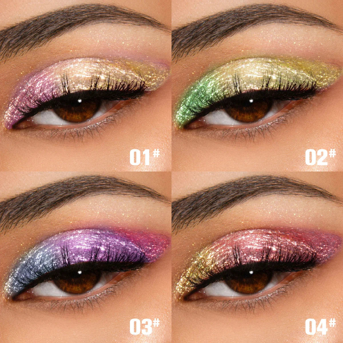 Chameleon Colour-Changing Eyeshadow Palette from PHOFAY with multi-chrome shadows that shift and shimmer
