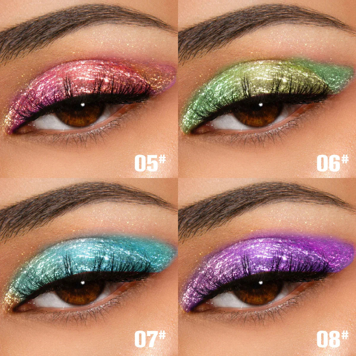 Chameleon Colour-Changing Eyeshadow Palette from PHOFAY with multi-chrome shadows that shift and shimmer