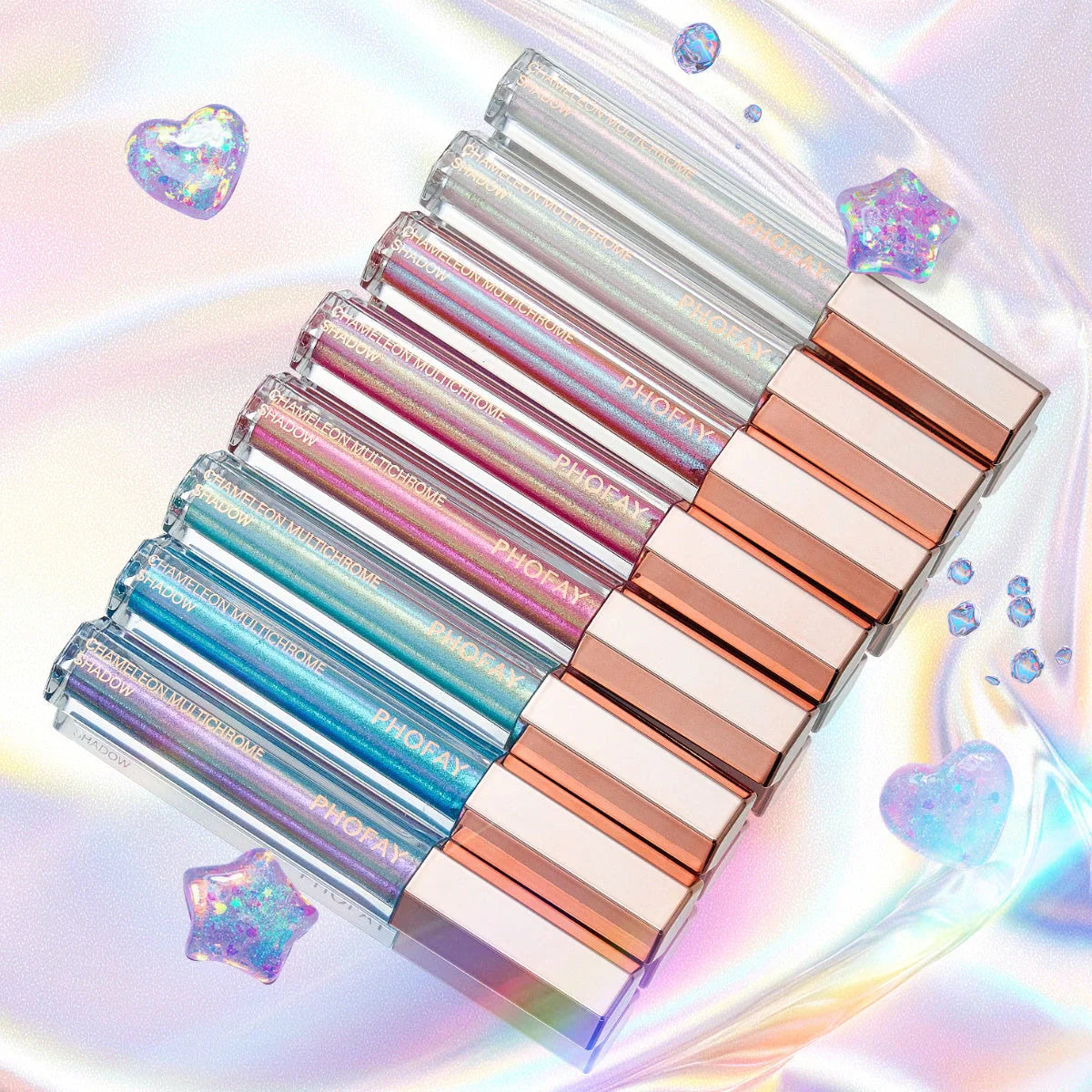 Chameleon Colour-Changing Eyeshadow Palette from PHOFAY with multi-chrome shadows that shift and shimmer