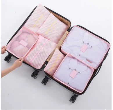 Premium waterproof nylon travel organizer set with mesh panels for easy visibility and organization