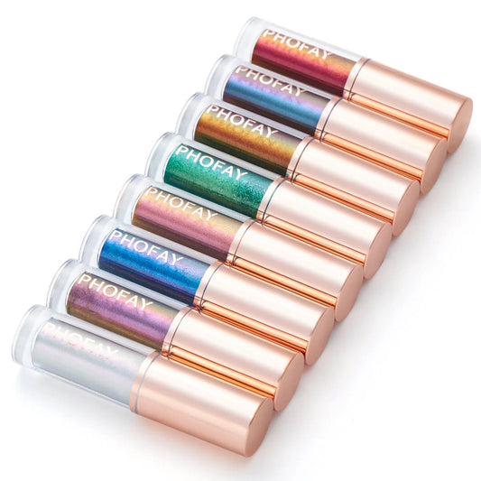 PHOFAY Liquid Glitter Eyeliner Set with 8 vibrant, waterproof shades