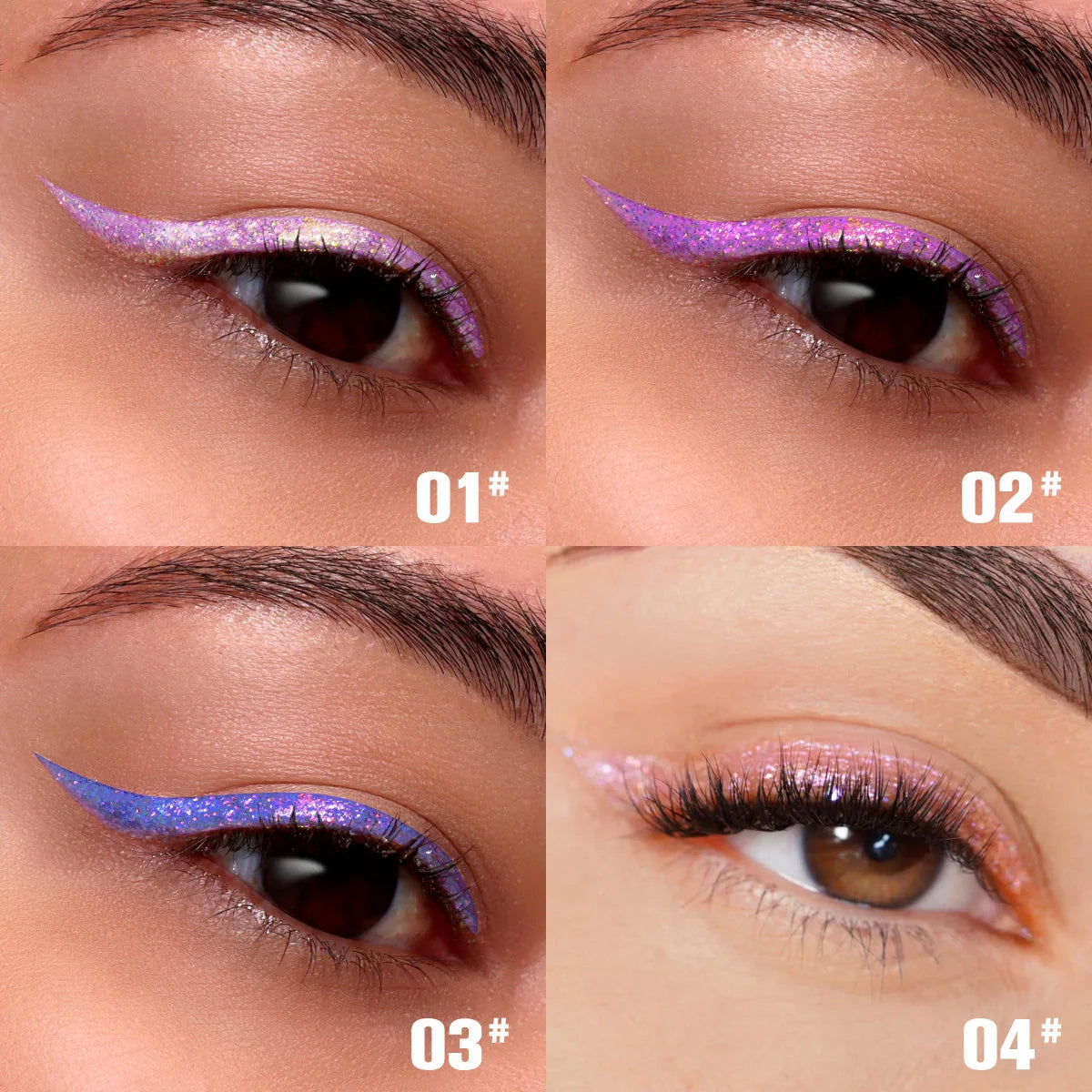 PHOFAY Liquid Glitter Eyeliner Set with 8 vibrant, waterproof shades