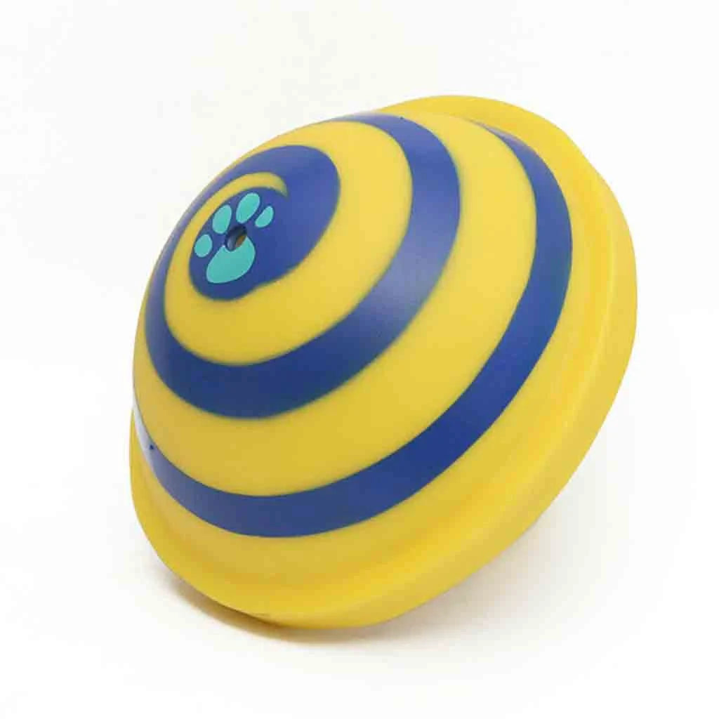 Sounding Disc Woof Glider yellow interactive dog toy