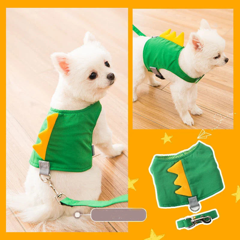 A stylish and comfortable dog harness and leash set in a variety of vibrant colours and patterns