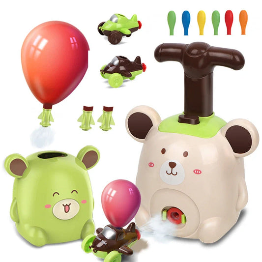 Inertia Flying Power Balloon Car in six vibrant designs, made from safety plastic