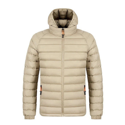 A stylish and versatile hooded jacket with a range of color options, featuring a lightweight design, convenient pockets, and a smooth zipper closure.