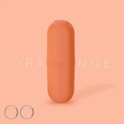Capsule-shaped travel bottle in various colours with leak-proof design