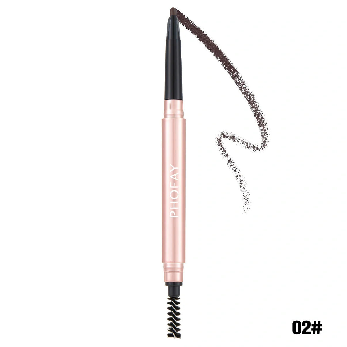 PHOFAY Eyebrow Pencil with spoolie for waterproof, precise brow definition