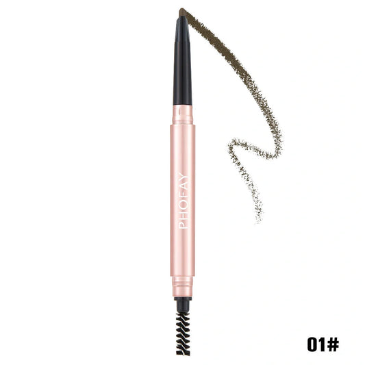 PHOFAY Eyebrow Pencil with spoolie for waterproof, precise brow definition
