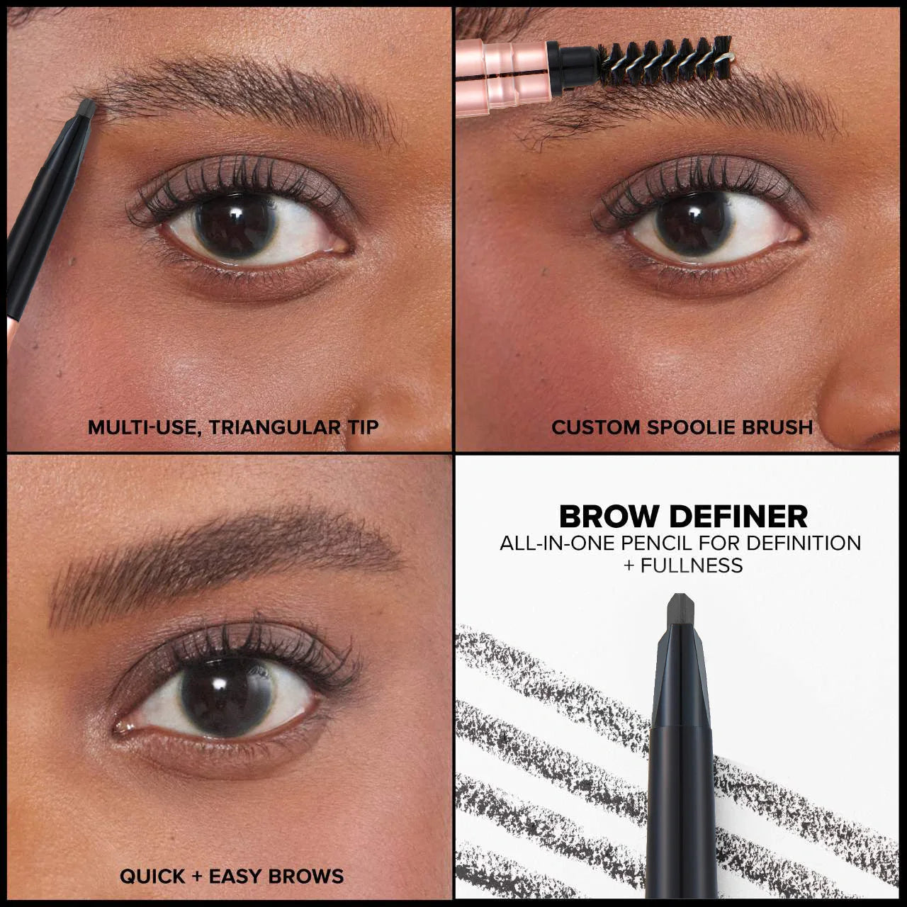 PHOFAY Eyebrow Pencil with spoolie for waterproof, precise brow definition