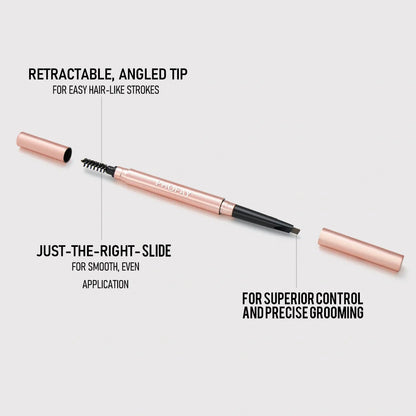 PHOFAY Eyebrow Pencil with spoolie for waterproof, precise brow definition