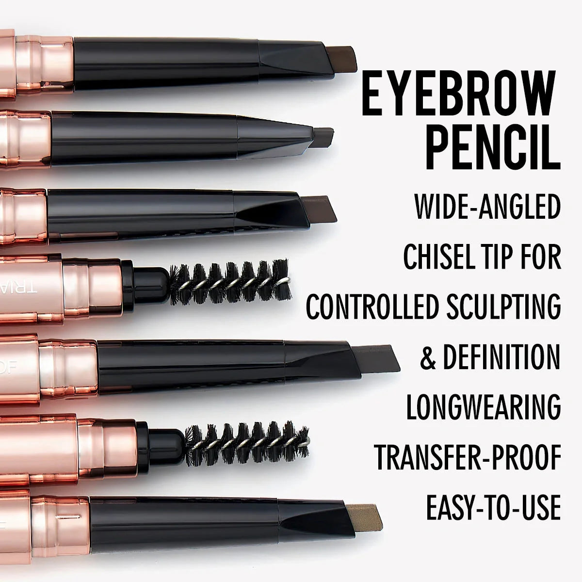 PHOFAY Eyebrow Pencil with spoolie for waterproof, precise brow definition
