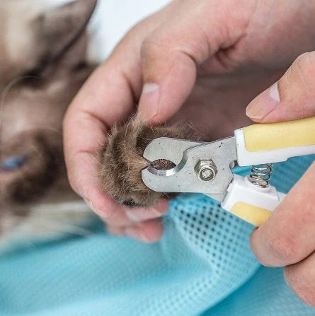 Adjustable polyester cat grooming bag for washing and nail trimming