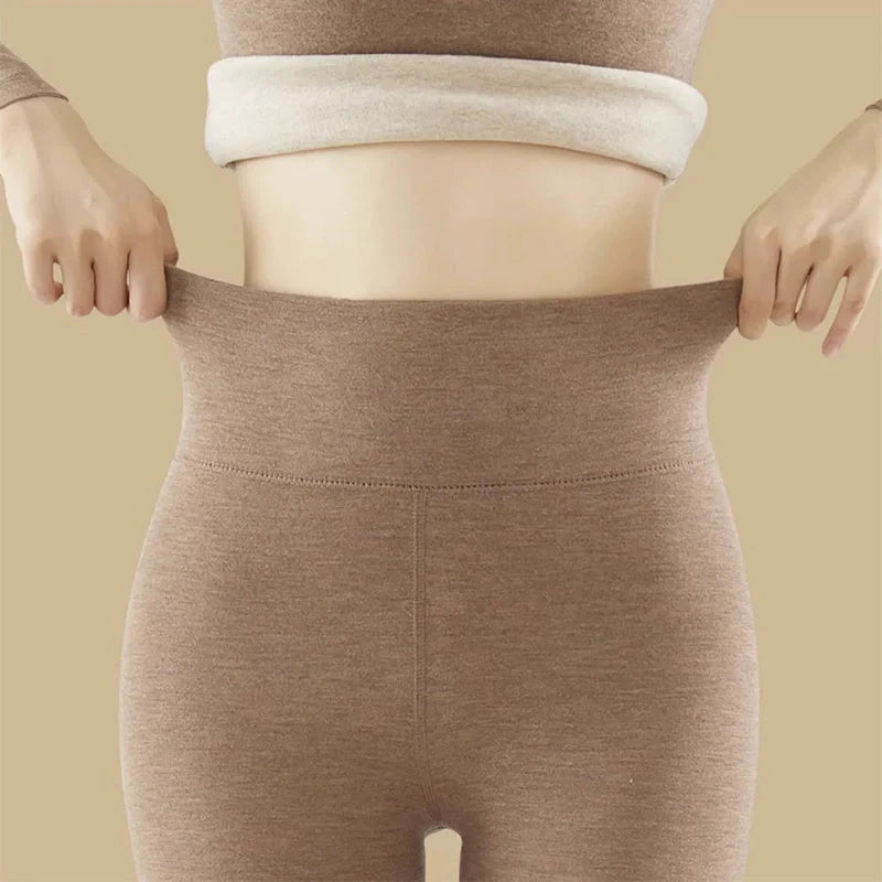 Luxury cashmere and velvet winter leggings for women in various colours