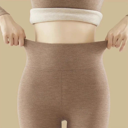 Luxury cashmere and velvet winter leggings for women in various colours